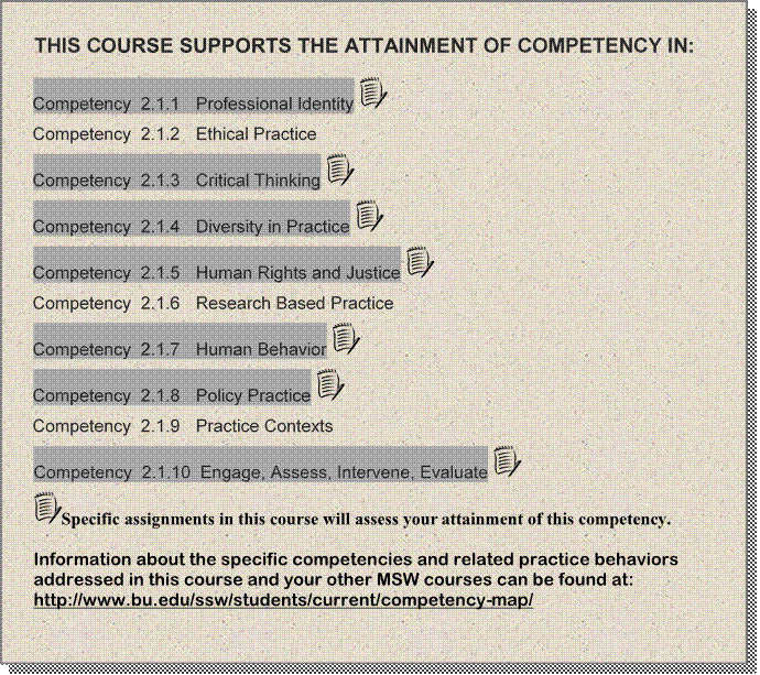 THIS COURSE SUPPORTS THE ATTAINMENT OF COMPETENCY IN: